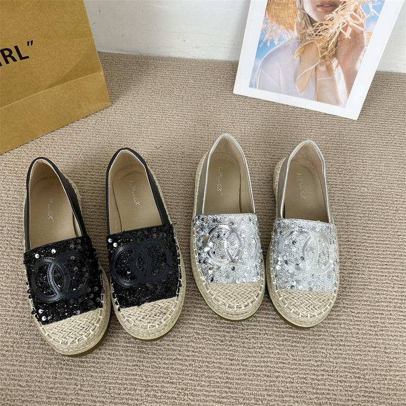 1712574165135_856786.jpg European Fisherman Shoes Women 2024 Chanel Style Loafer Woven Thick Sole Slip On Lazy Bean Single Shoes