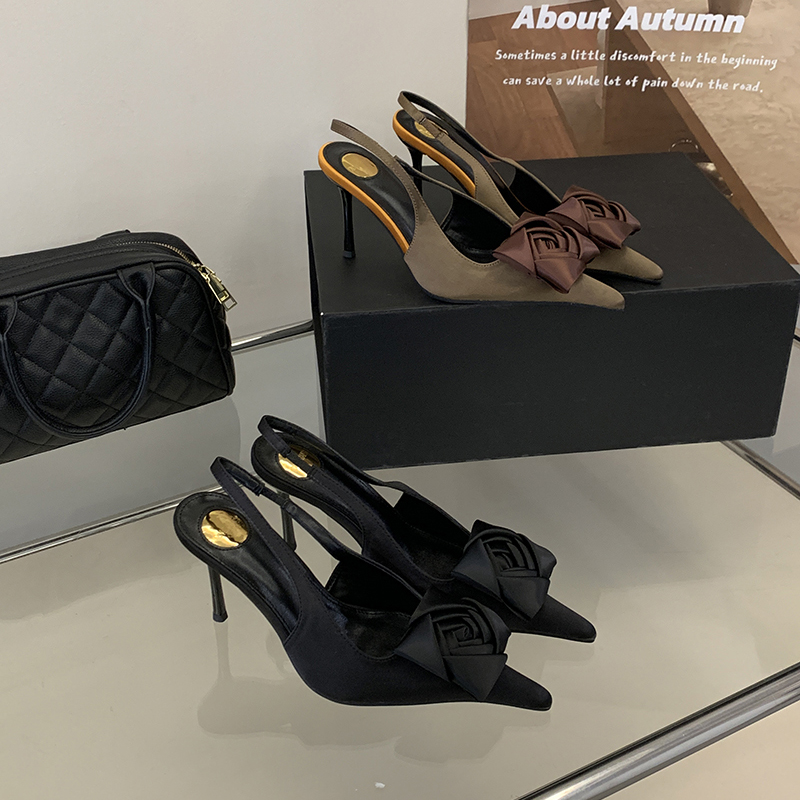 1770086486826_rlJ8SD.jpg 2026 Spring Summer Fashion High Heel Women Shoes Elegant Pointed Toe Satin Sandals European American Style Rose High Heels