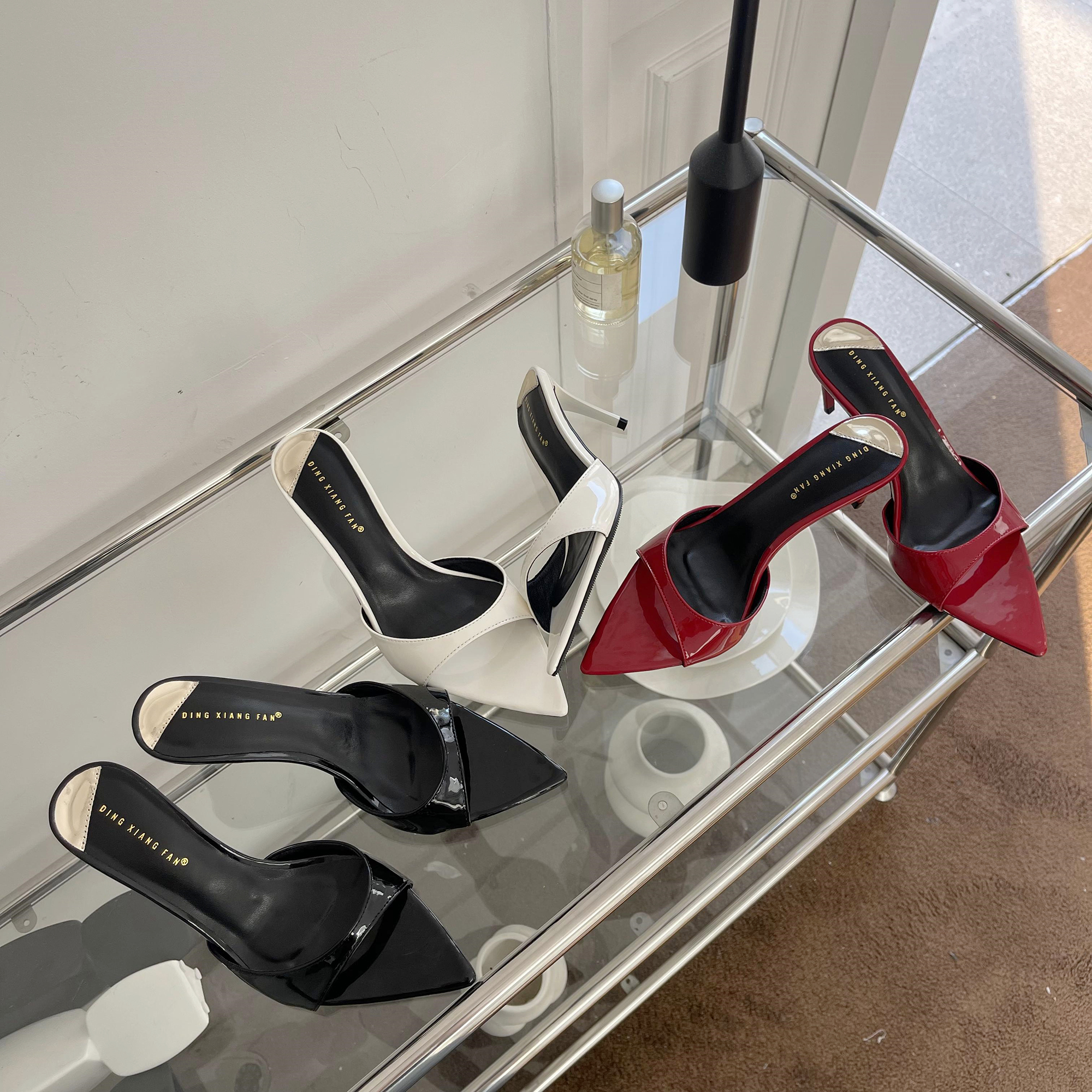 1771851304291_tQRIfc.jpg 2026 Summer Elegant Open Toe Women's High Heel Sandals Simple One-Strap Fashion European and American Style Pointed Toe Thin Heel Slippers Women