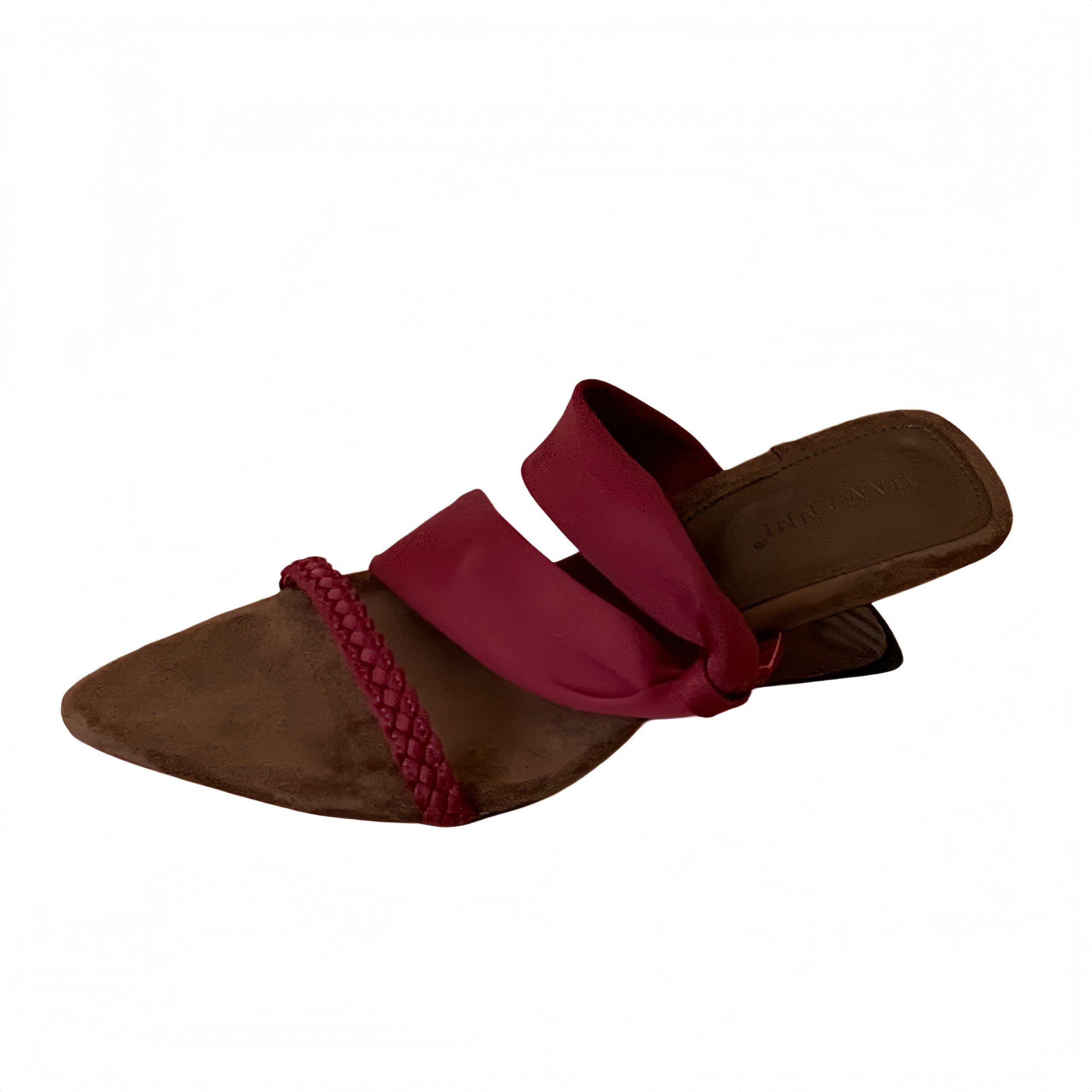 French Pointed Toe 5cm Heel Slippers for Women 2026 Summer New Style Evening Dress Vacation Sandals
